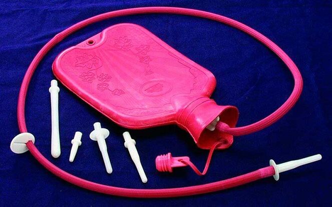 Enema to treat parasites in the body