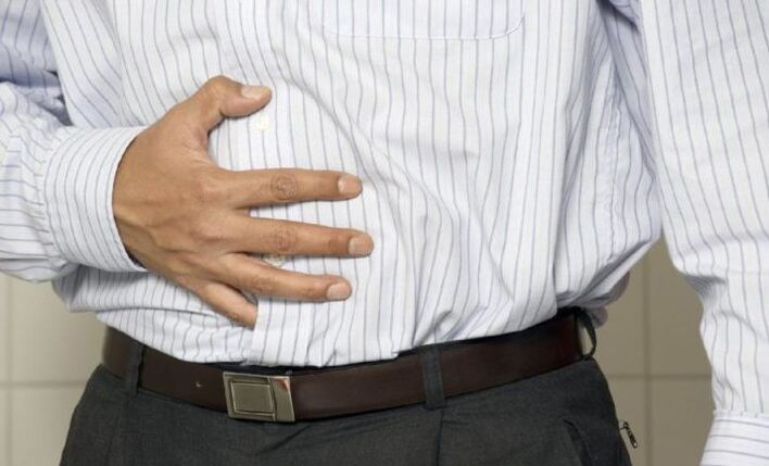 Abdominal pain due to parasites