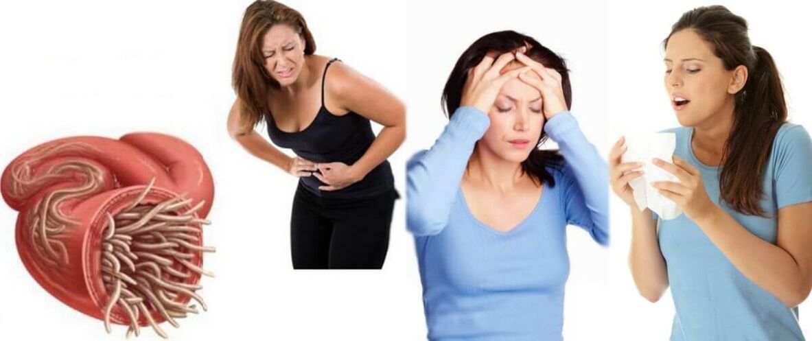 Symptoms of a parasite infestation