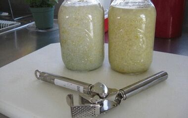 Garlic tincture for removing parasites from the body
