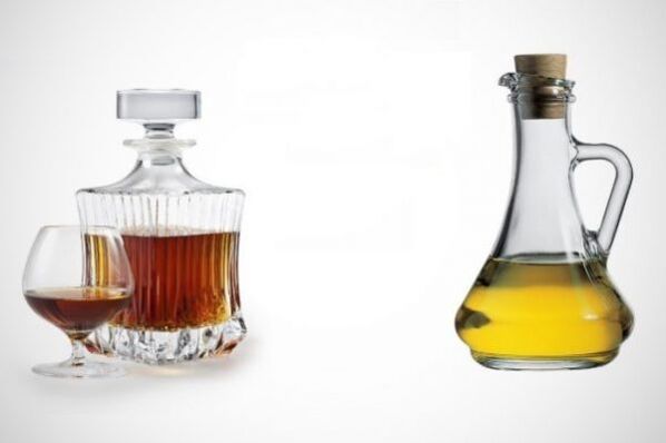 Cognac and castor oil for removing parasites from the body